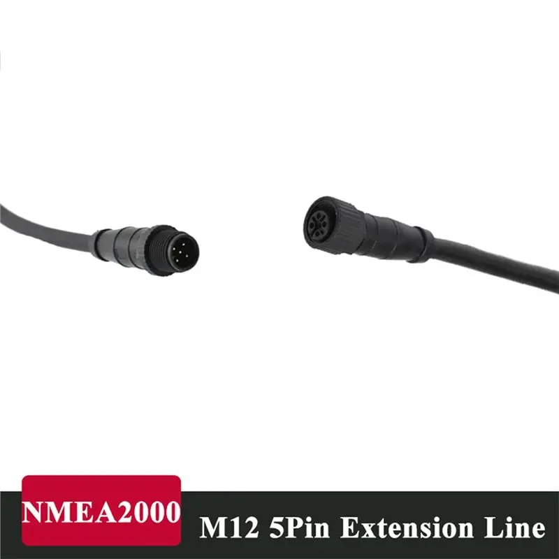 Фото Удлинительный кабель NMEA2000 5-контактный (штекер-гнездо), 5 м, водонепроницаемый авиационный разъем, IP67, 5-жильный, 4А, 60В, двойной коннектор №4