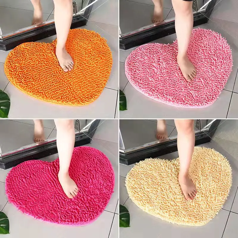 

Entrance floor mat bathroom absorbent foot pad bedroom carpet bathroom non-slip heart-shaped floor mat