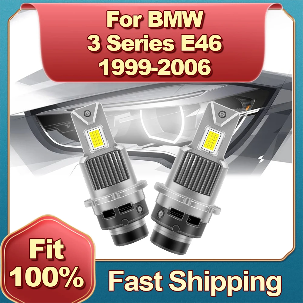 2 шт. 6000K светодиодная лампа для фар D2S автомобильные лампы 130 Вт BMW 3 серии E46 1999 2000
