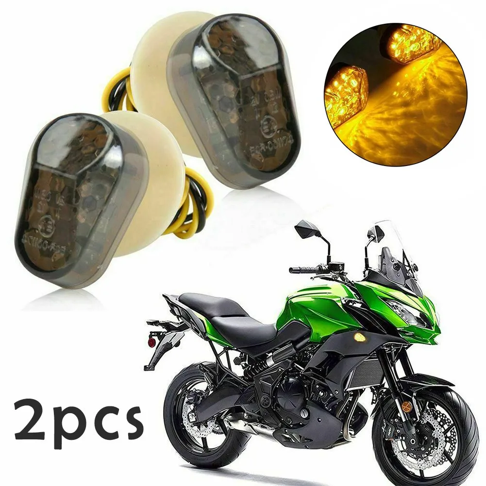 

1 Pair Motorcycle Turn Signal Light Smoke Flush Mount LED Blinker Easy Installation Motorcycle Signal Lamp