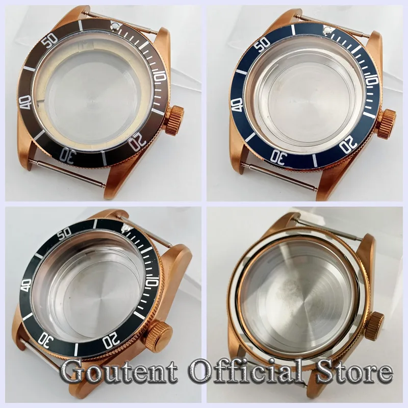 

Goutent 41mm Brown Watch Case Sapphire Glass Fit NH35 NH36 Miyota 8215/821A, ETA 2836 DG2813/3804,Seagull ST1612 Movement