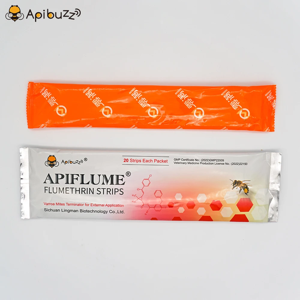 Apibuzz Apiflume Flumethrin 20 полосок анти-варроа контроль клещей оборудование для хранения