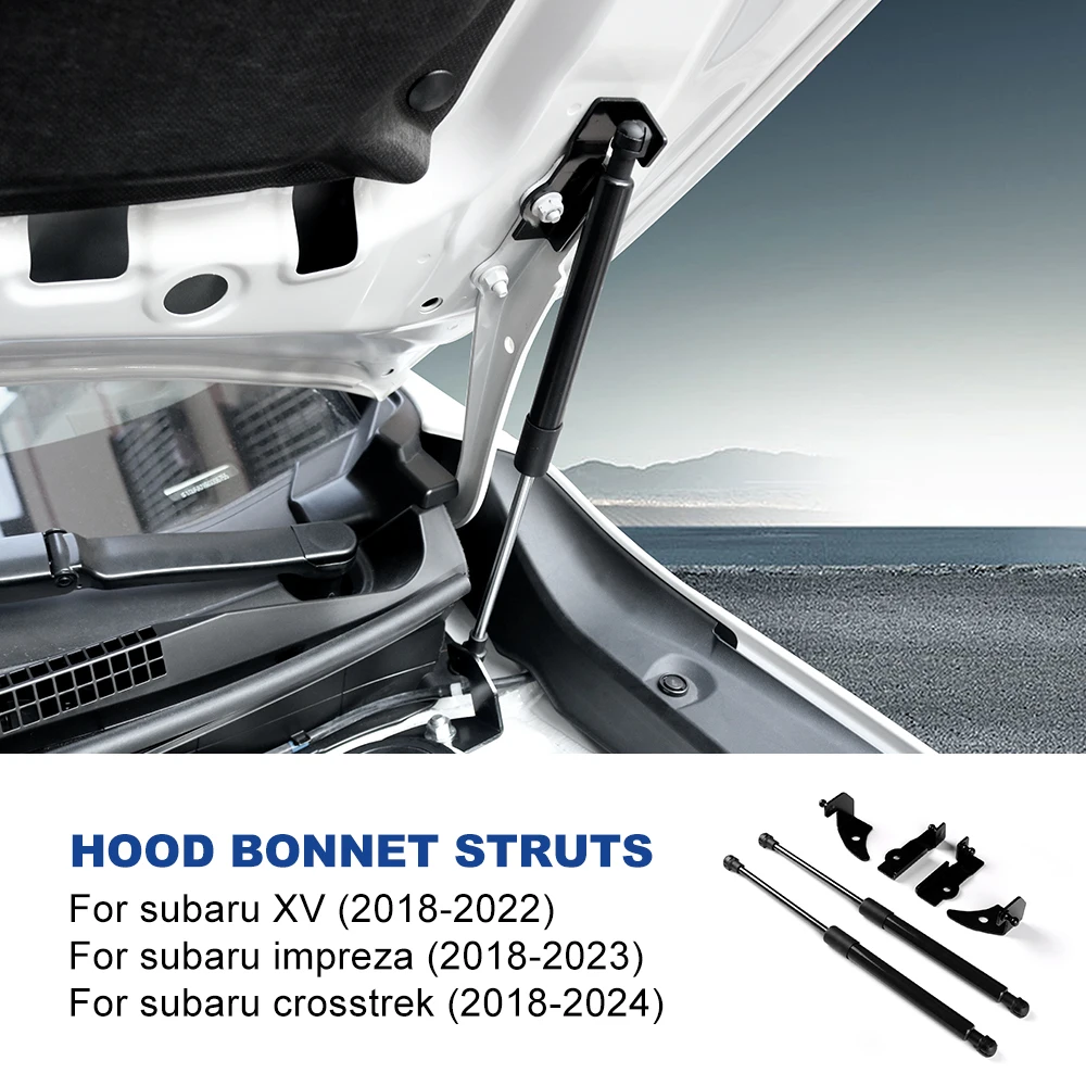 

Амортизаторы капота для Subaru Impreza 2018-23/XV 2018-22/Crosstrek 2018-2024 автомобиля RHD LHD передняя капот модифицированные газовые стойки подъемные опоры