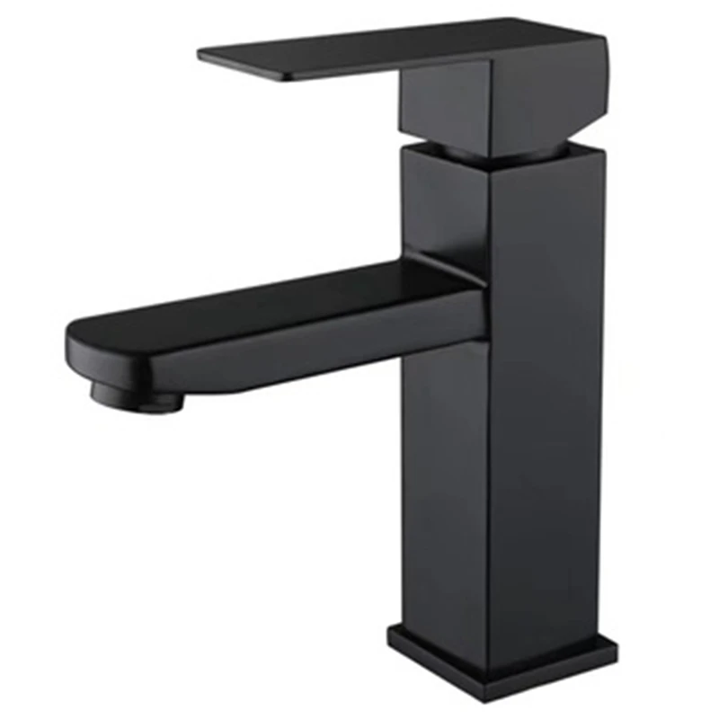 

Bathroom Sink Faucet, Hot And Cold Water Basin Faucet, Matte Black