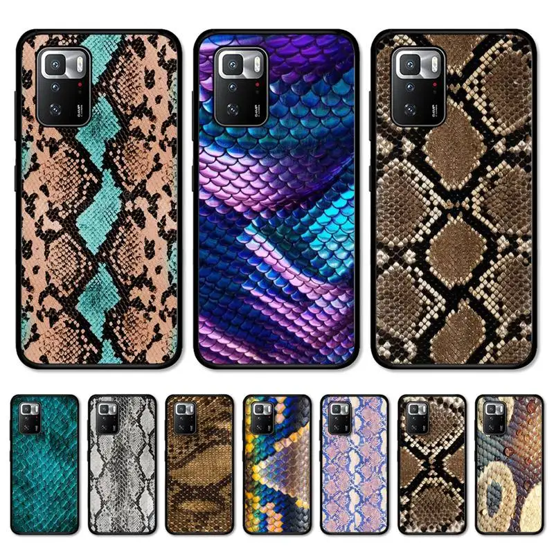 

Snake Skin print Phone Case for Redmi 5 6 7 8 9 A 5plus K20 4X 6 cover