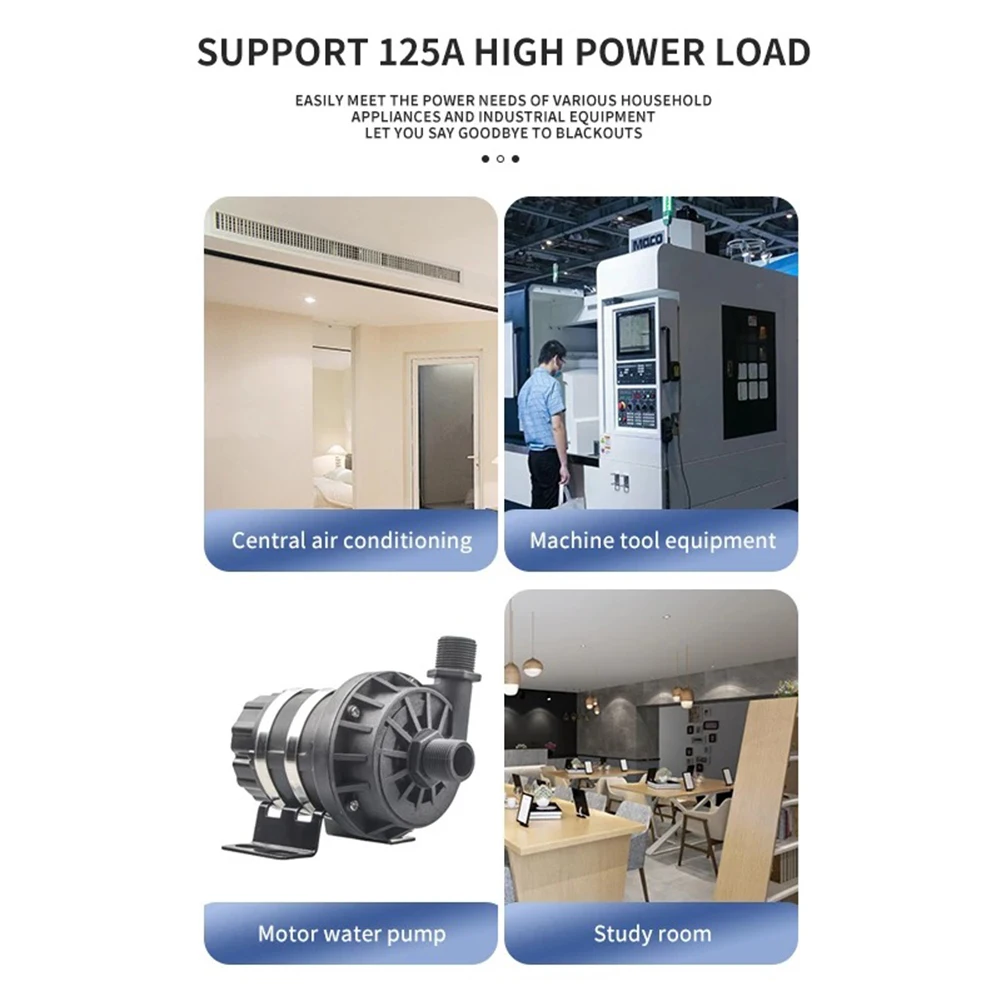 

2P 100A Solar Dual Power Automatic Transfer Switch 6X4X3cm Generator Changeover Switch 230V PV Transfer Switch