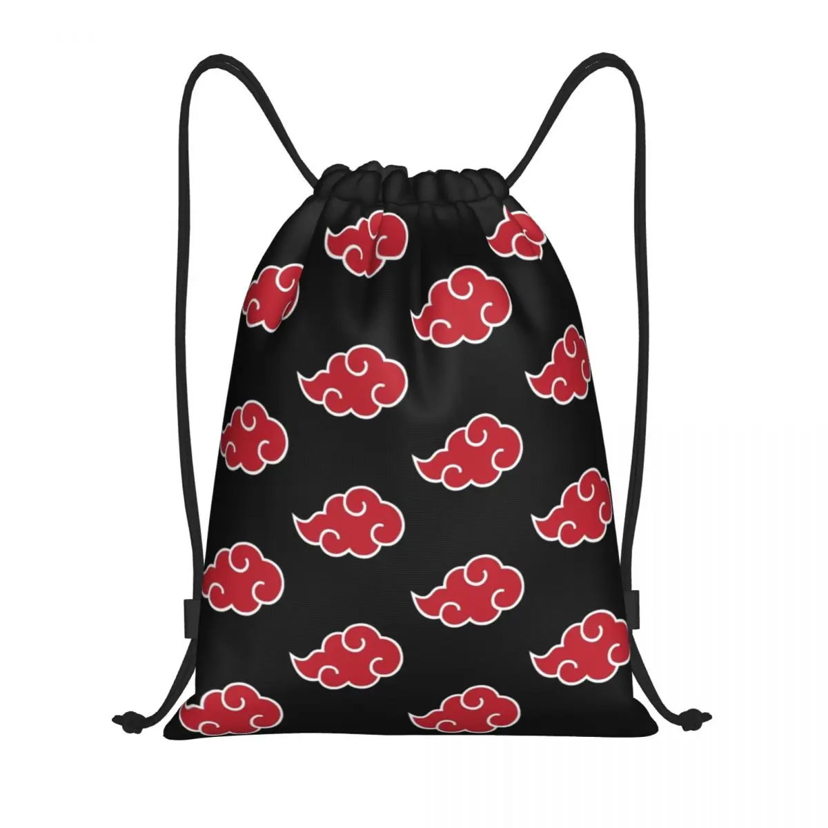 

Akatsuki Neji Konoha Drawstring Backpack Women Men Sport Gym Sackpack Portable Red Cloud Uchiha Itachi Sasuke Shopping Bag Sack