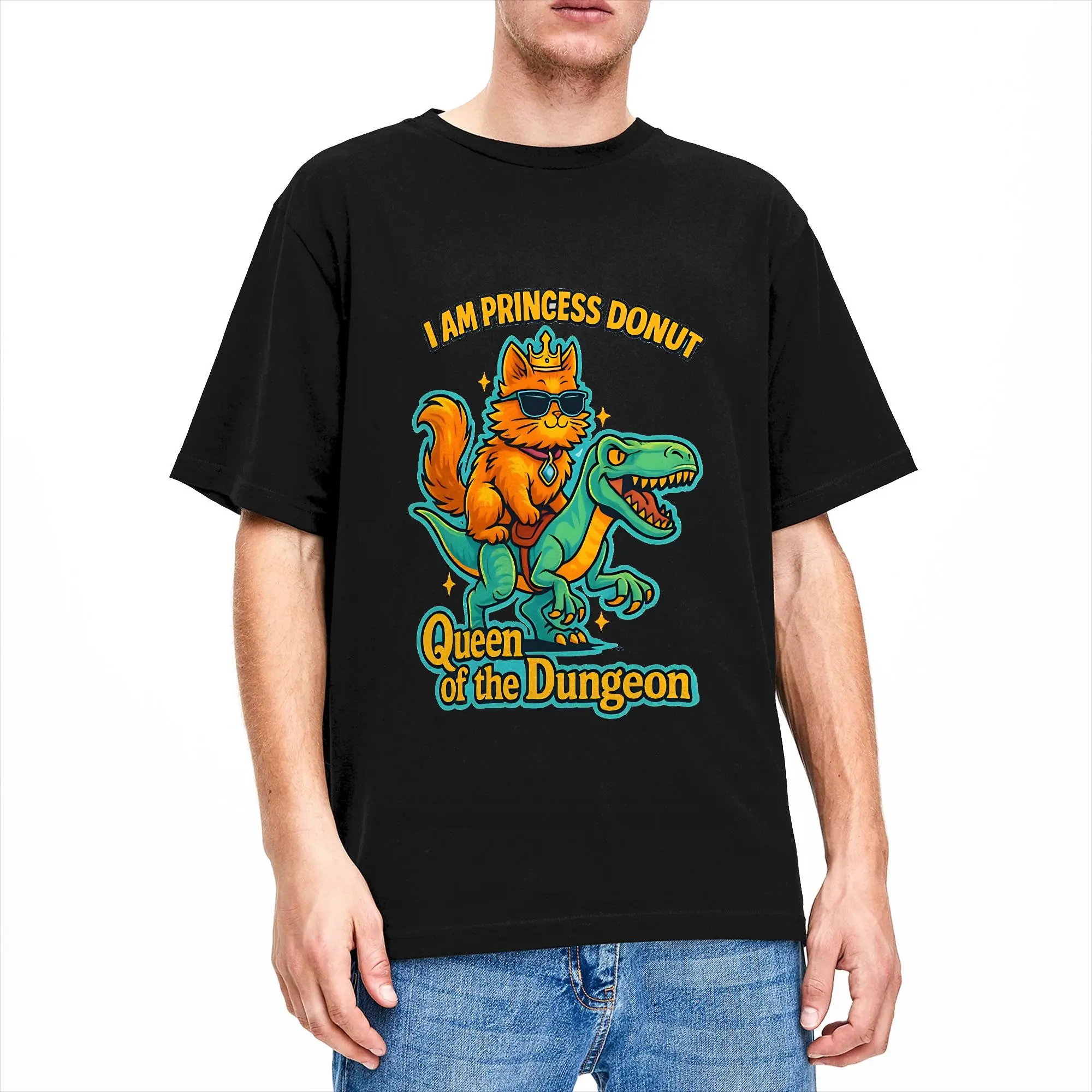 Фото Футболка в стиле стритвир с принтом Princess Donut Mongo Queen of the Dungeon Dungeon Crawler Carl, 100% хлопок, оригинальная футболка для мужчин №2