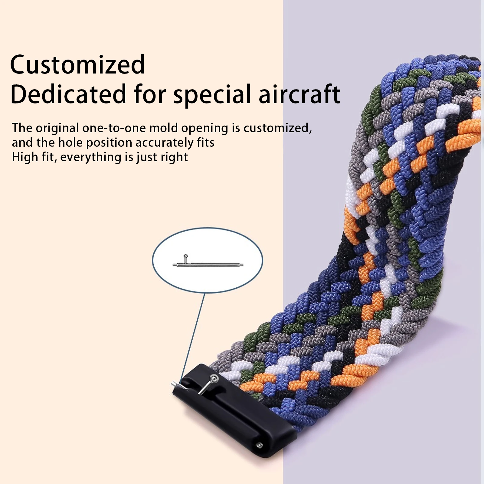 Braided Solo Loop Strap For Huawei Watch Band 8 7 Adjustable Elastic Nylon Sports Wristband replacement Huawei Band 8 7 Bracelet