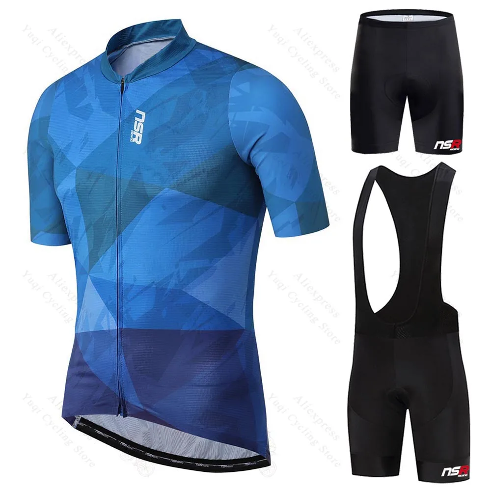 

2022 NSR Велоспорт Джерси комплект 2022 Мужская одежда для велоспорта костюм 19D нагрудники шорты велосипедная форма MTB велосипедная одежда с коро...