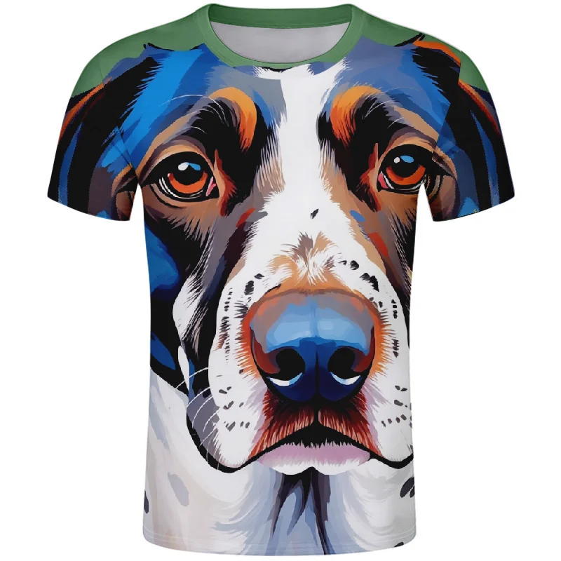 Футболка YMGHJRWN с собакой Браке д'Овернь