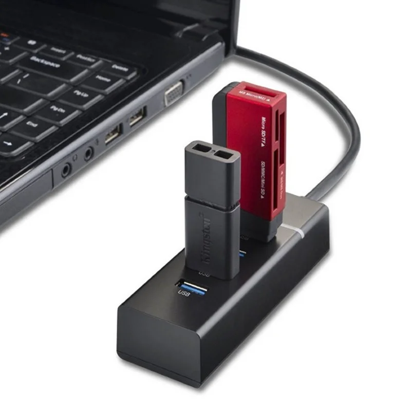 USB Hub 3.0 Multi USB 3.0 Hub USB Splitter 4 Ports 5.0 Hab TF SD Card Reader Splitter Adapter Cable for PC Computer Accessories enlarge