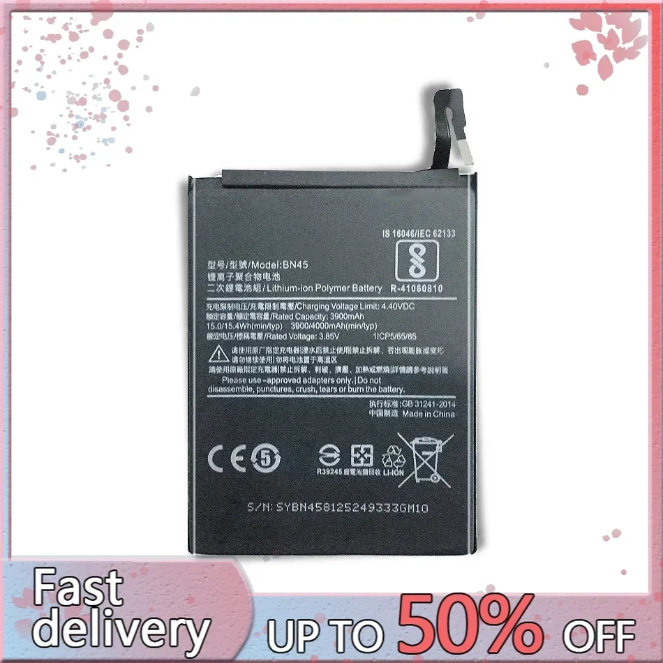 BN44 BN45 BN47 BN48 Аккумулятор для Xiaomi Redmi 5Plus 5+/note5 plus/note5 Pro/note5/Mi Note5 6Pro/Note6 Pro/Mi A2 Lite A2Lite