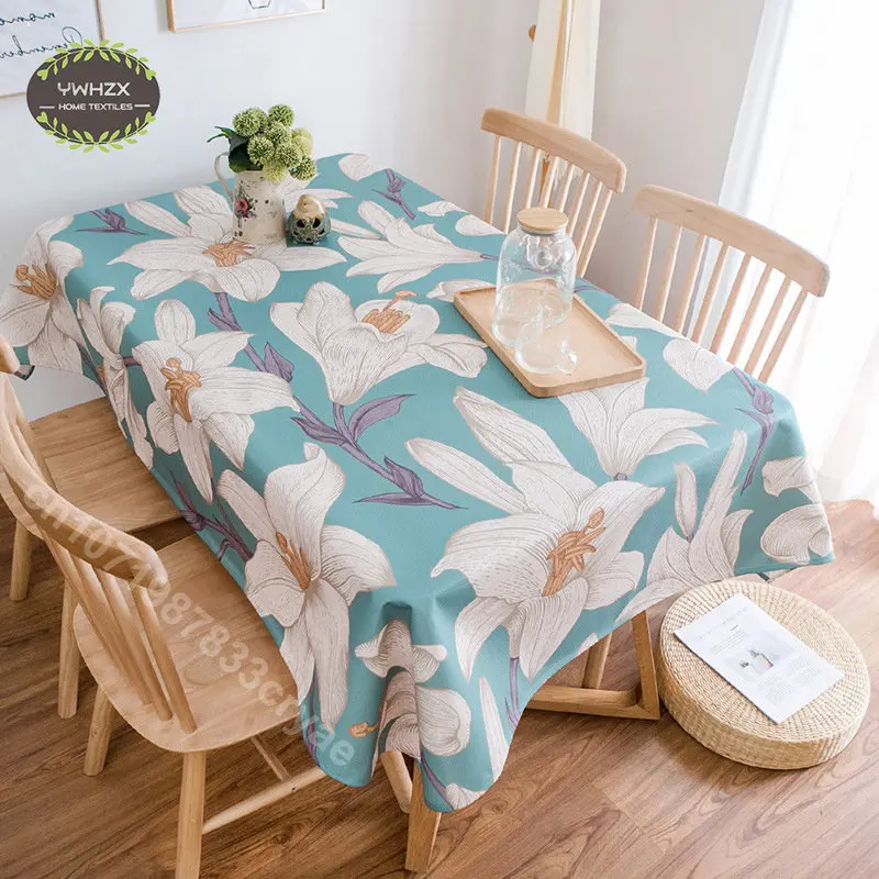 

Floral Leaves Table Cloth Nordic Style Party Wedding Decoration Kitchen Decor Dining Cafe Tables Cover Rectangle Desk Tablecloth