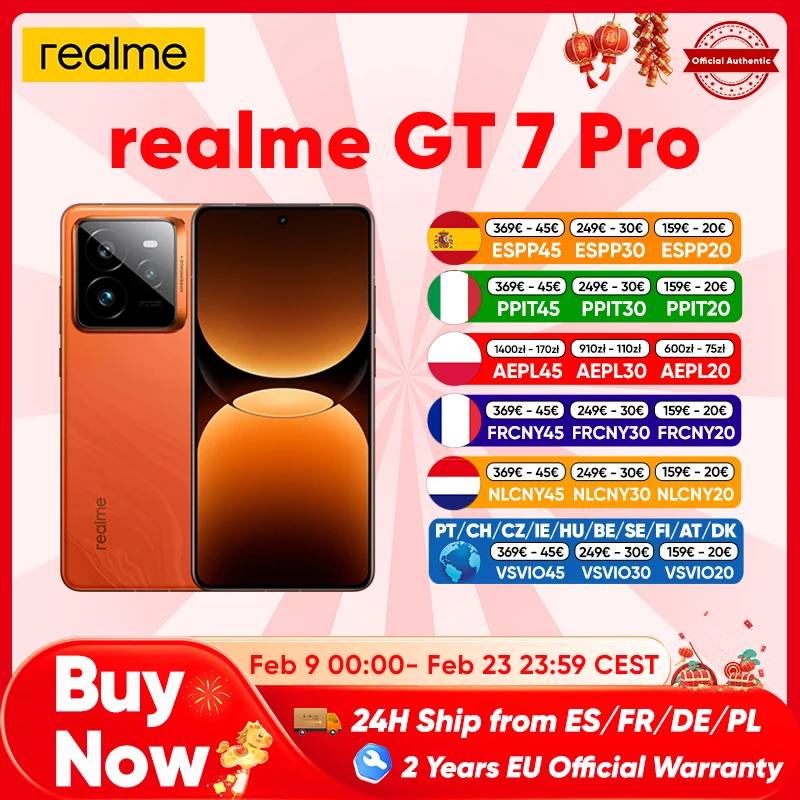 realme GT 7 Pro Smartphone 5G Global Version Snapdragon 8 Elite 6.78