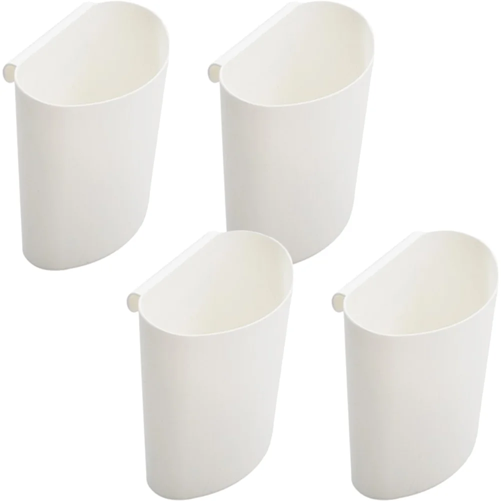

4 Pcs Cart Small Hanging Basket Rolling Cup Holder Trash Can Makeup Accessories Shopping Holders Flower Pots Container