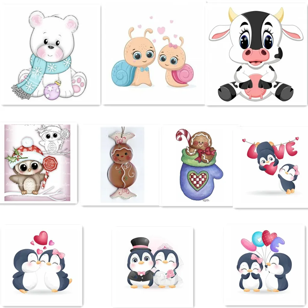 Прозрачный штамп и металл режущий пряничный человечек с днем святого Валентина