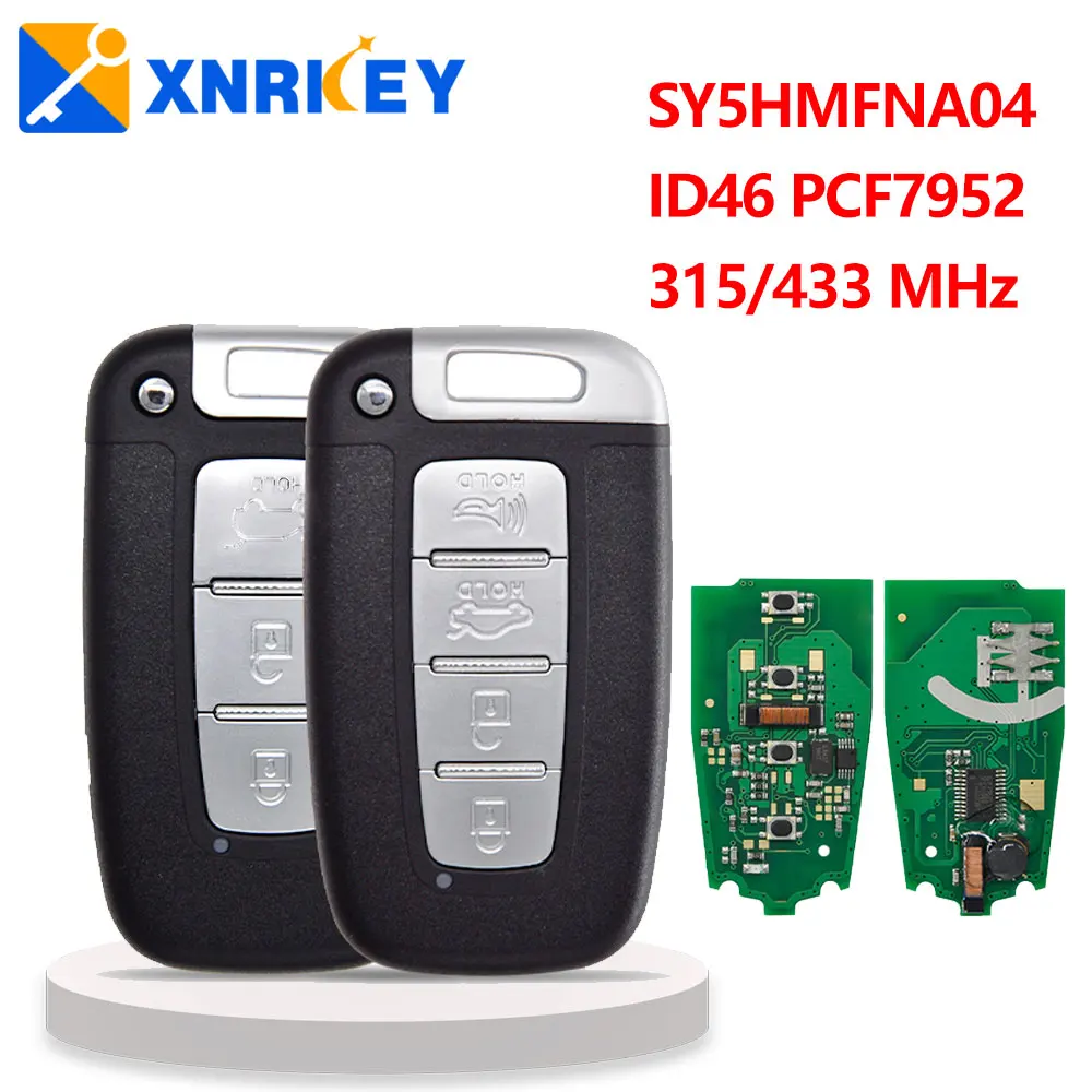 

XNRKEY 3/4 Button Car Remote Flip Key ID46 Chip 315/433Mhz for Hyundai I30 I45 IX35 Tucson Sonata Elantra for Kia FCC SY5HMFNA04