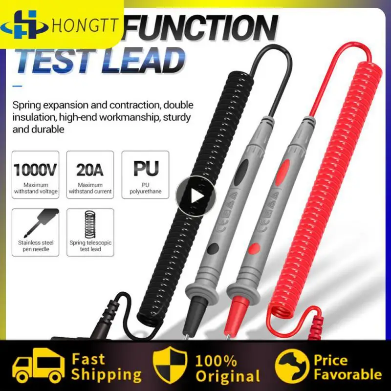

1 Pair 20A 1000V Universal Multimeter Probe Spring Test Leads For Multimeter Digital Meter Clamp Meter Desktop Meter Hot Sale