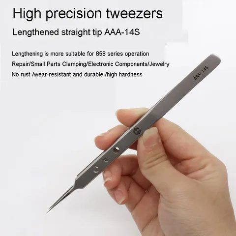 Оригинальный Пинцет из нержавеющей стали, точный изогнутый и прямой удлиненный Немагнитный инструмент для ремонта щипцов