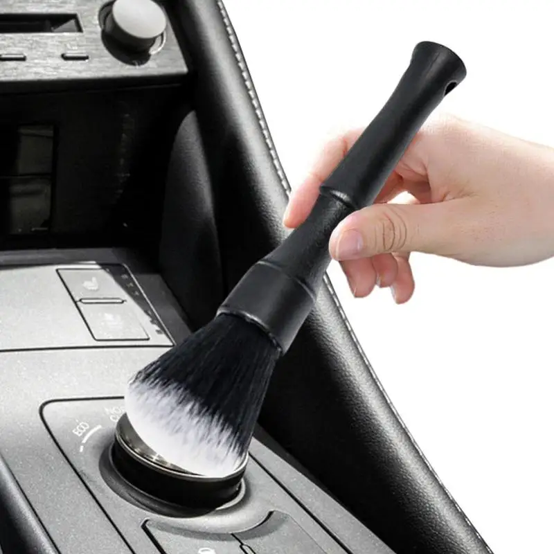 

Car Interior Brush Microfiber Brush For Car Microfiber Auto Detailing Kit Soft Bristles Detailing Brush Dusting Tool For