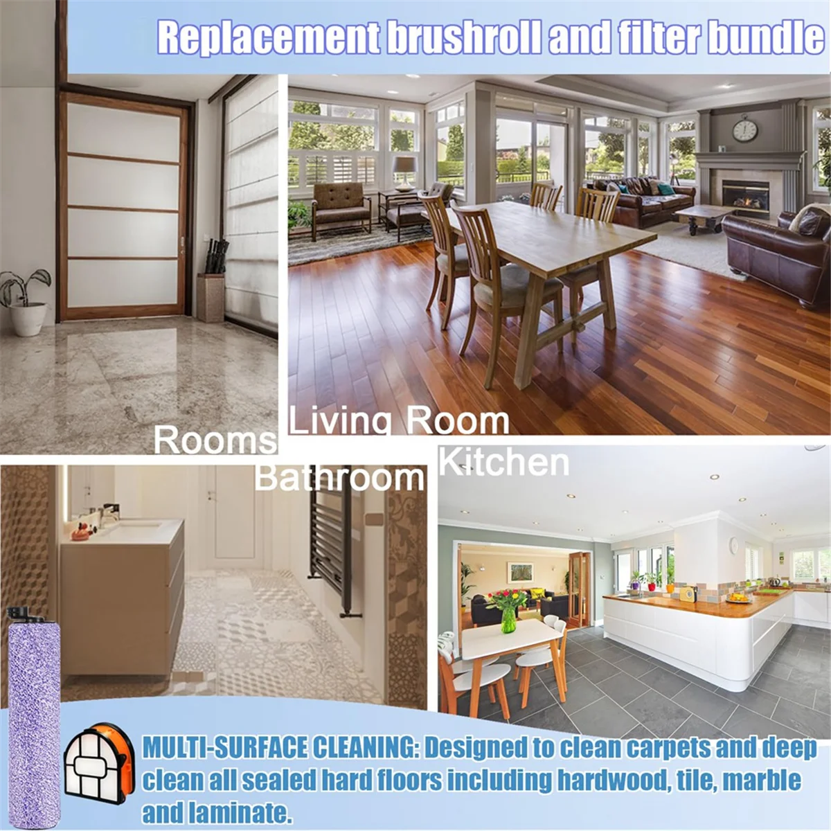 Сменный валик и комплект фильтров для Shark AW201 WD201 WD101 WD100 WD201C WD101C Запчасти пылесоса