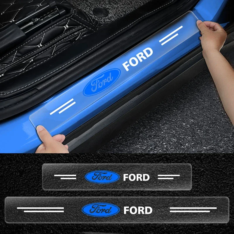 4 шт. прозрачная защитная наклейка на порог автомобиля автомобильные товары для