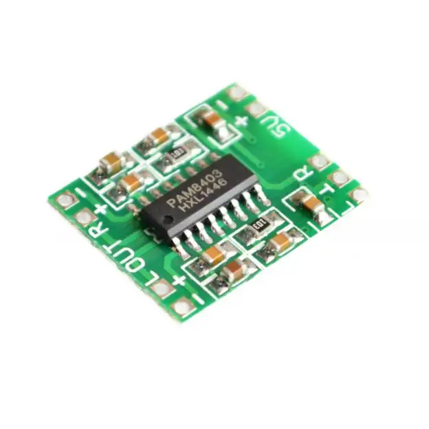 

PAM8403 Super mini digital amplifier board 2 * 3W Class D digital amplifier board efficient 2.5 to 5V USB power su