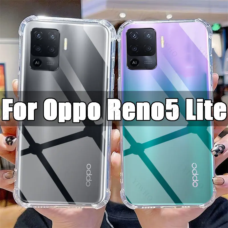 Прозрачный флип-чехол для Oppo Reno5 Lite из ТПУ, прозрачный чехол для Oppo Reno 5 5 Lite 6,43 дюйма CPH2205, противоударные чехлы с защитой от царапин