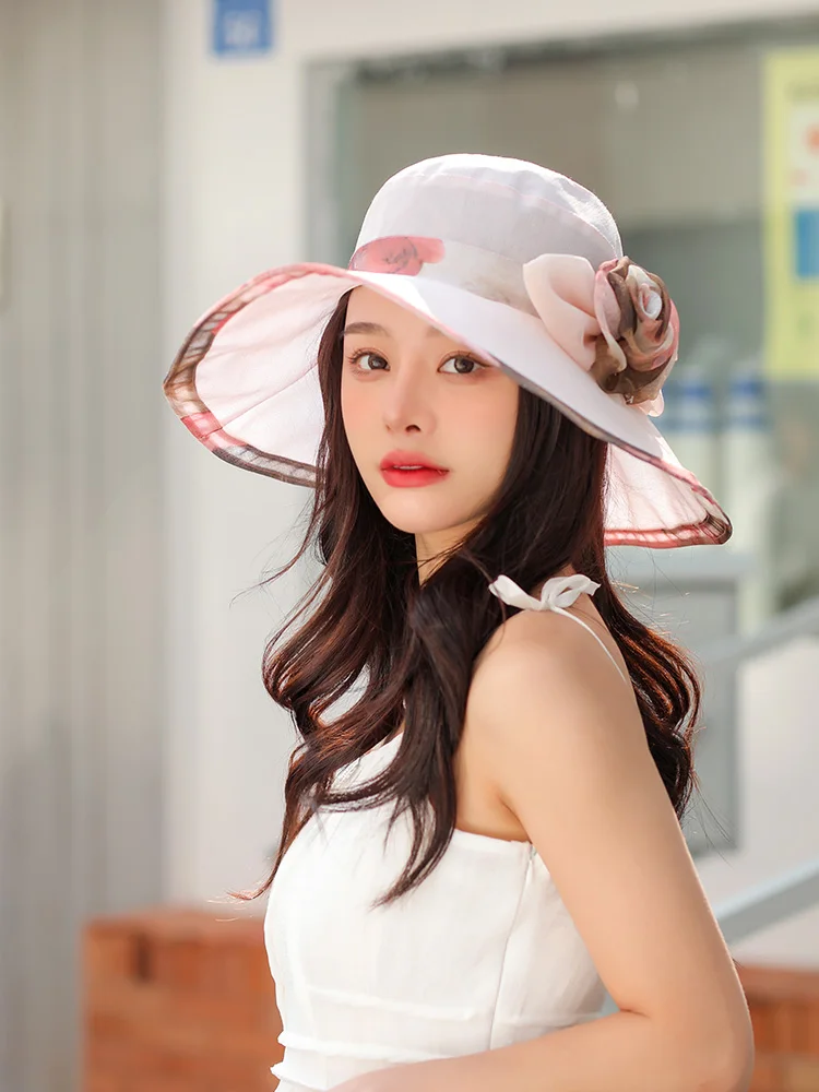 

summer hat women hat elegant women's hats Soft fabric Double sided Bow Hat bucket hat hip hop caps sun hats 2022 hot sale