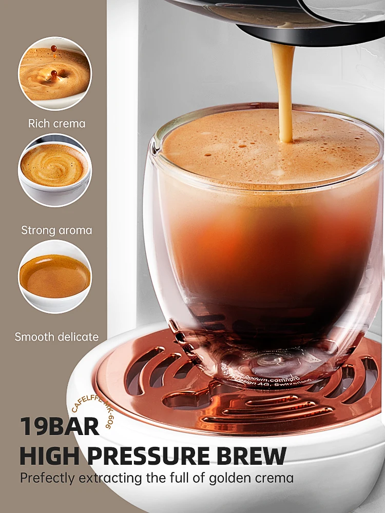 Кофемашина Cafelffe 5 в 1 с несколькими капсулами, аппарат для приготовления горячегохолодного кофе DG капучино Nespresso, капсула ESE, капсула для приготовления зернового кофе, 19Bar (art.: 3920c84892aed) - 3920c84892aed