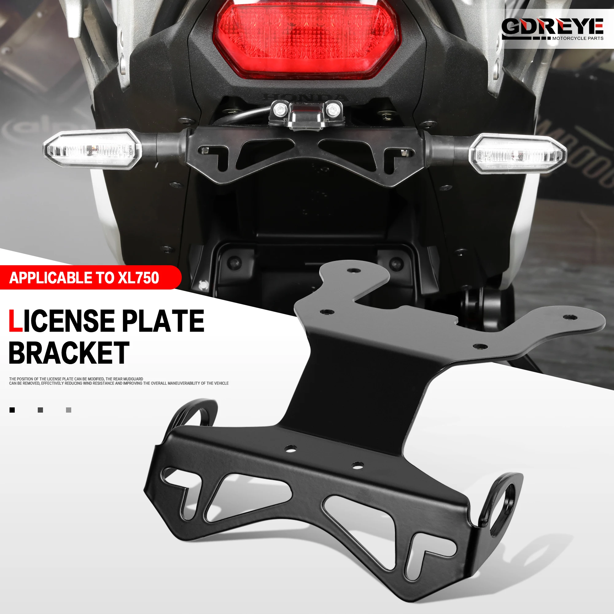 Фото Для Honda XL750 TRANSALP XL750 2023 2025 комплекты кронштейнов держателя заднего номерного знака мотоцикла XL 750 хвостовое аккуратное крыло комплекты кронштейнов №1