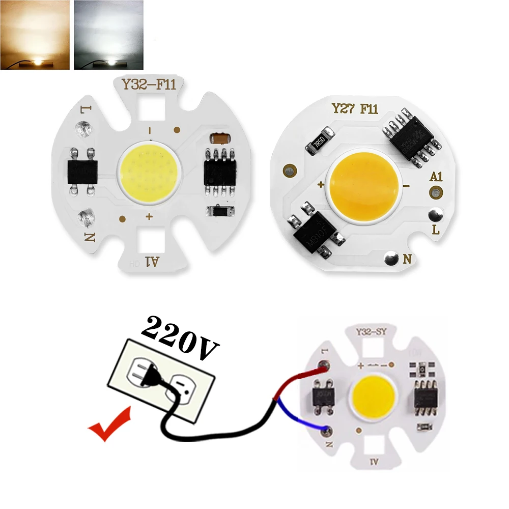 

5 Pcs LED COB Chip 220V Led Chip 3W 5W 7W 10W 12W No Need Driver LED Lamp Beads for Flood Light Spotlight Lampada DIY Lighting