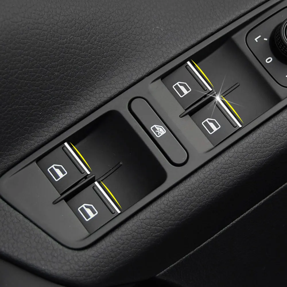 7 шт./компл. ABS хромированный автомобильный стеклоподъемник кнопка переключения