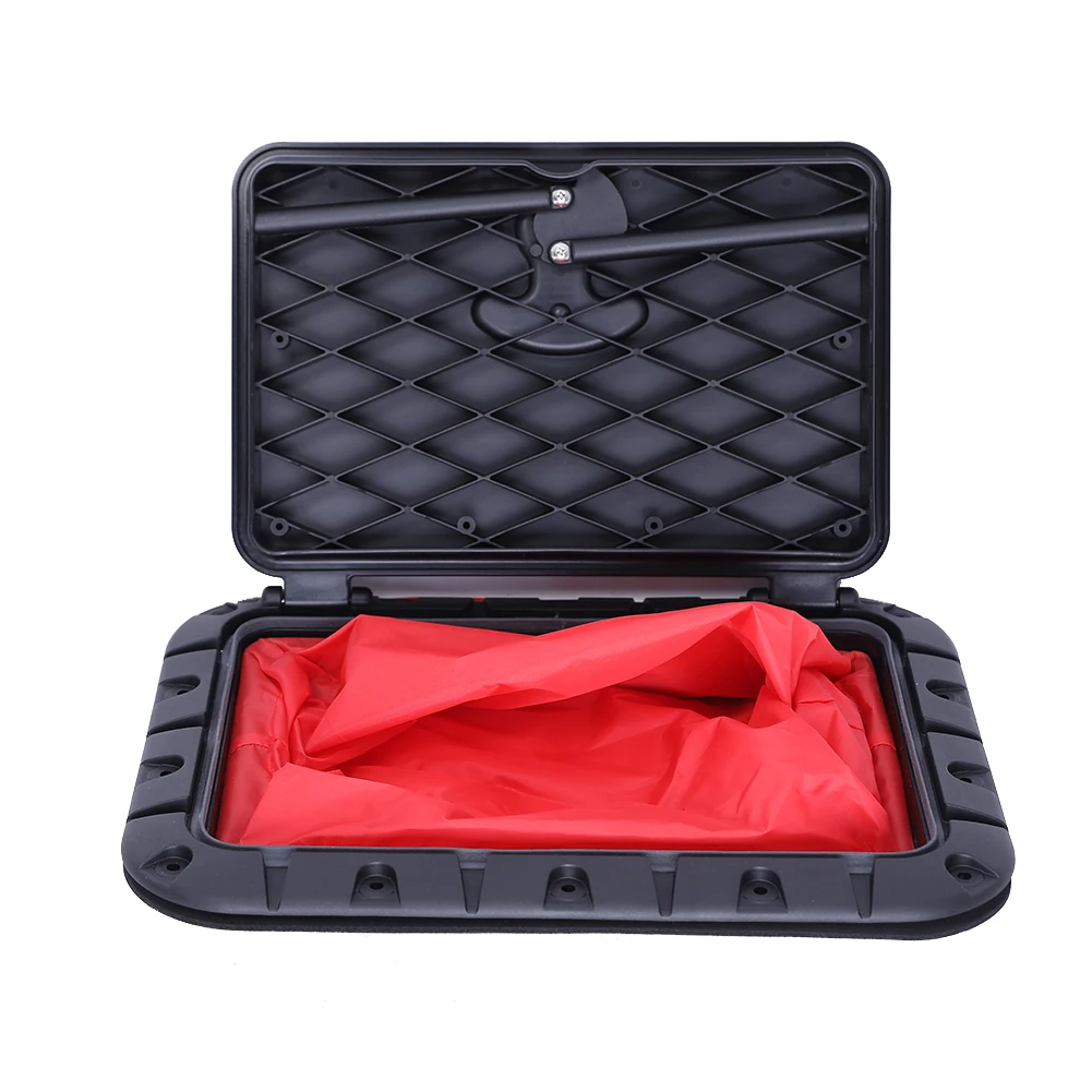 

Marine Deck Plate Square Hatch Pull Out Handle Hatch For Boat Kayak Canoe Deck Square Hatch With Round Latch Waterproof Bag Part