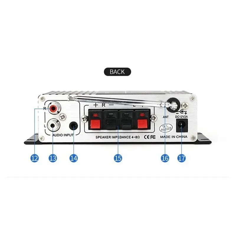 Фото Для LP-A7 USB Lepy Цифровой плеер Bluetooth 4.2 Версия Автомобильный Hi-Fi Стерео Аудио Усилитель 2CH 20W RMS Домашний AMP SD CD DVD MP №1