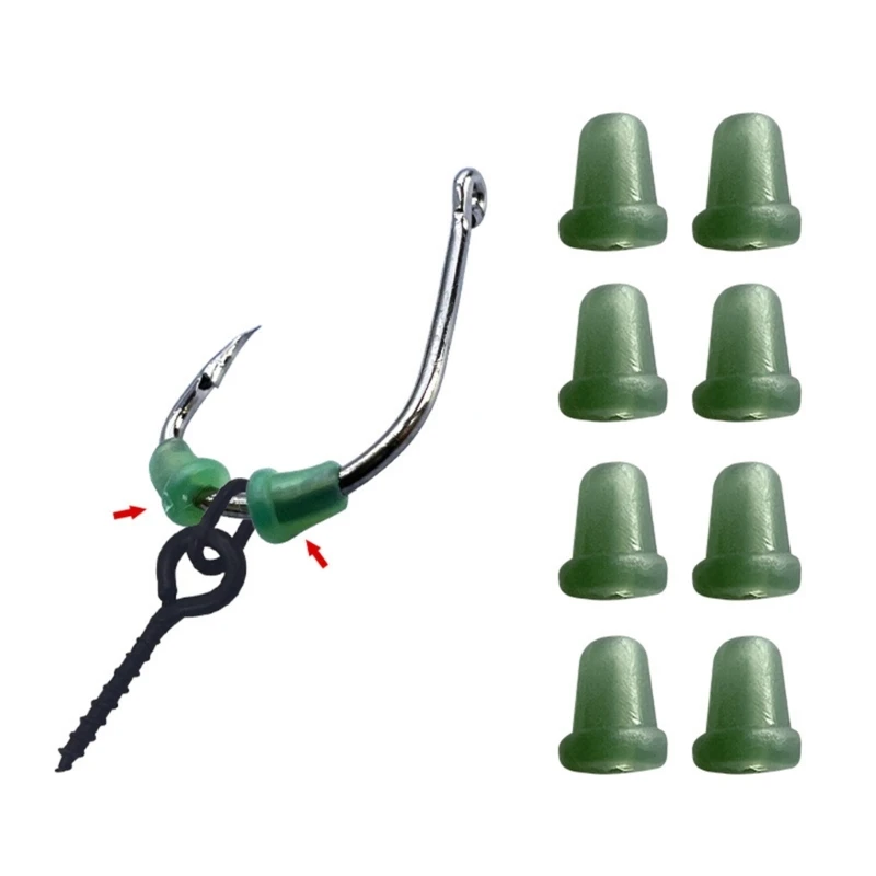 

50Pcs Carp Fishing Hook Stops Beads Carp Accessories Rubber Lures Stoppers