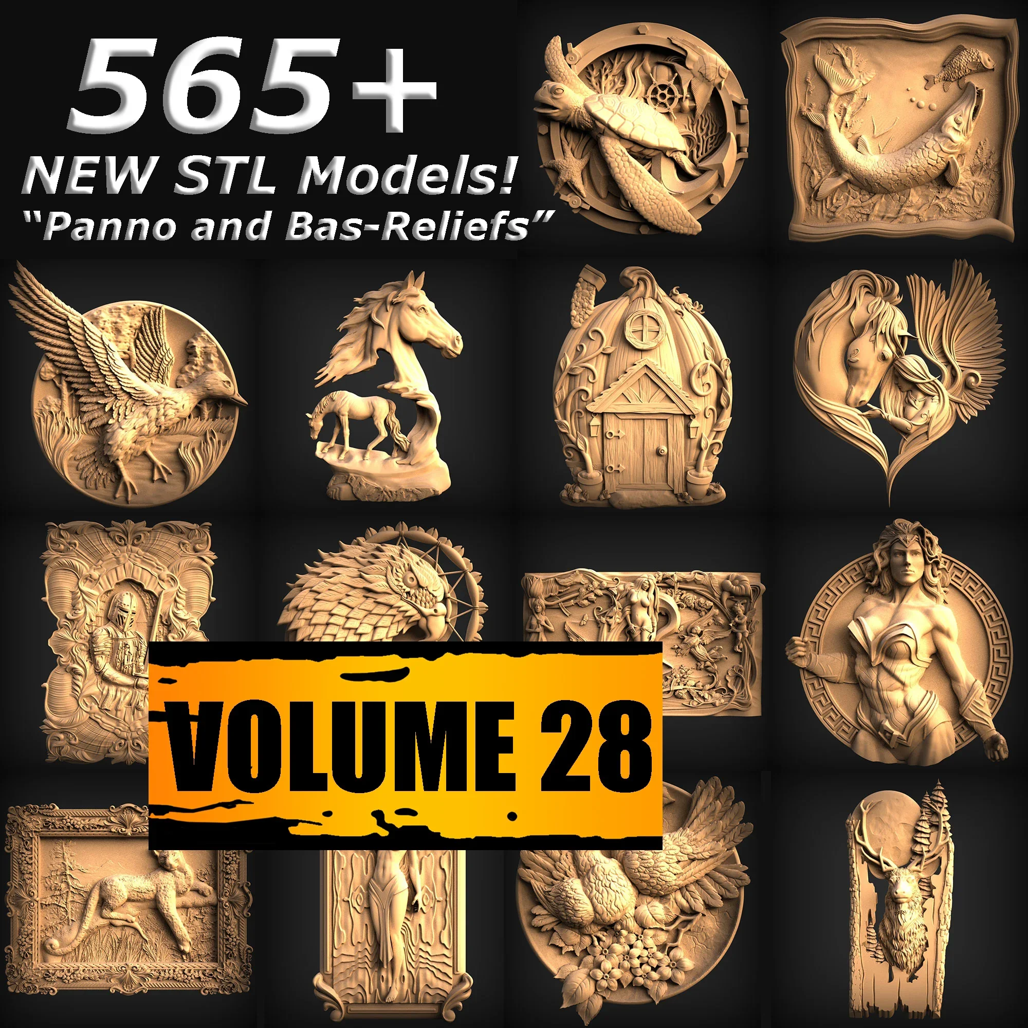 

Коллекция 3D-моделей STL для ЧПУ