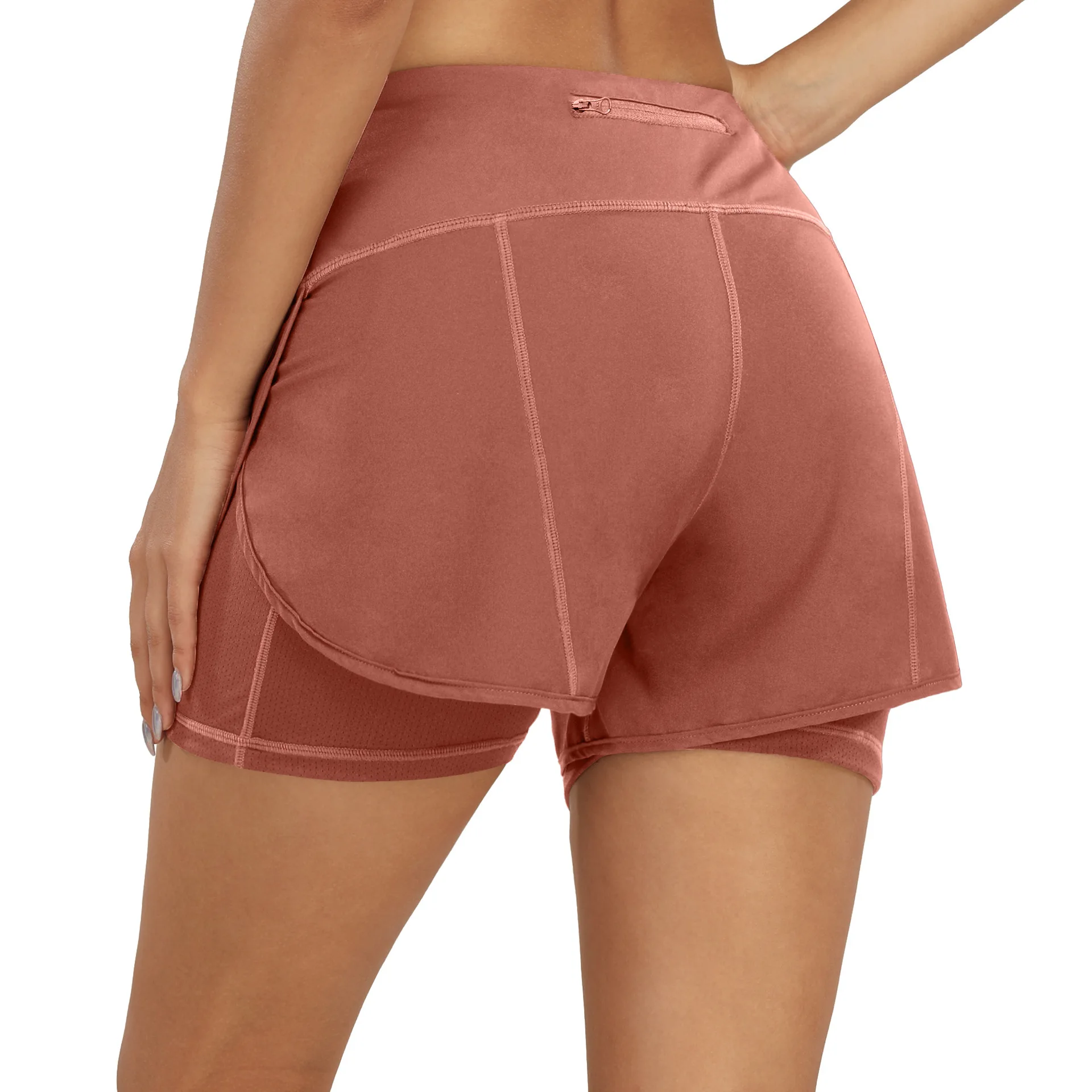 Fashion New Summer Running Shorts Women 2 in 1 Sports Jogging Fitness Shorts Training Quick Dry Womens Gym Sport Gym Short Pant