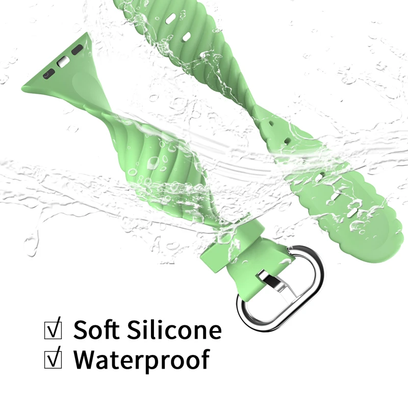 9Colors Sports Silicone Watch Strap For Apple Watch Band 44/45/42Mm, 41/40/38Mm Smart Accessories Iwatch Series 8 Ultra 7Se3564