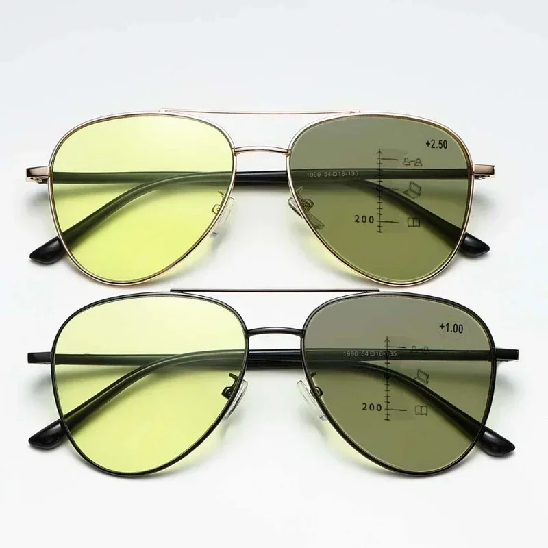 Новые трендовые очки для чтения ночного видения винтажные двухлучевые