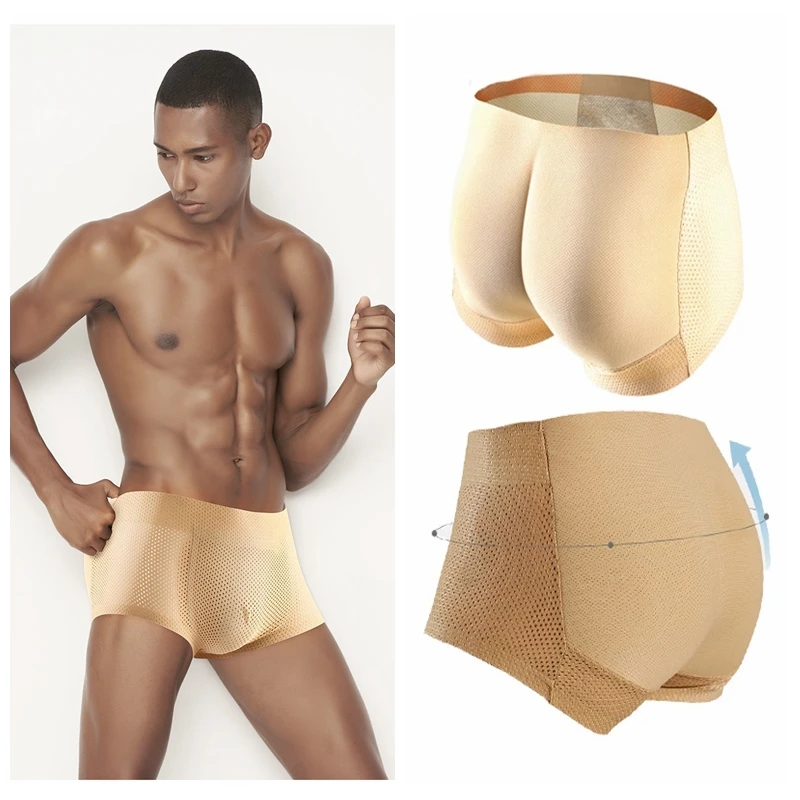 Jockmail Men Padded Shapewear Hip Enhancer Butt Lifter Boxer Briefs Sexy Enhancing Underwear Control Panties Underpants Fake Ass