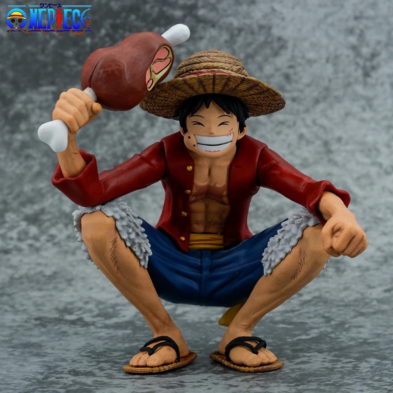 15 см цельный аниме приседающая Обезьяна D Luffy ПВХ экшн-фигурка модель