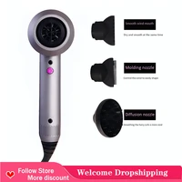 professional lightweight blow dryer fast drying negative ion hairdryer with diffuser and concentrator nozzle blow dryer