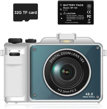 Dual Lens Digital Photo Camera For Selfie 4K Photography Camcorder DIY Frame Beginner Vlog Video Recorder 18X Live Stream Webcam 1