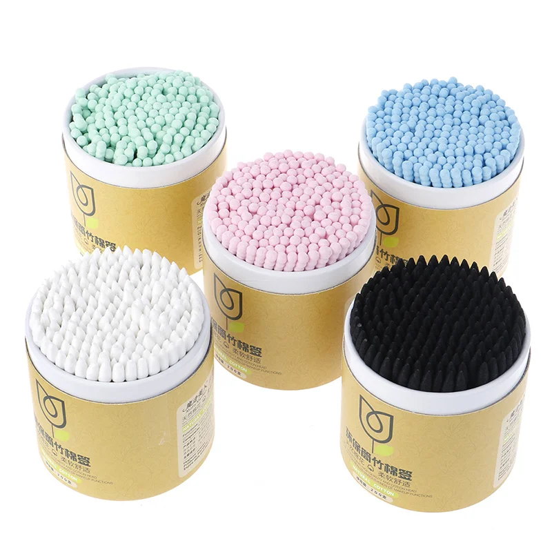 

200pcs Double Head Bamboo Cotton Swab Women Makeup Bamboo Cotton Buds Eyeshaow Blending Tool For Nose Ears Cleaning Tools