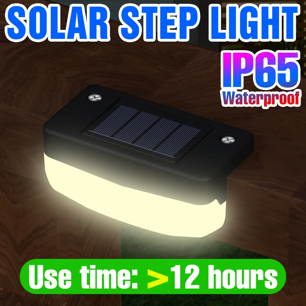 

Solar Led Light Outdoor Garden Lamp IP65 Waterproof Solar Panel Stair Light For Patio Fence Pathway Railing Decoration LED Lamp