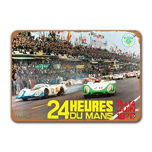 1970 24 часа от Le Mans Настенный декор для офиса Dorm Bar постер Coffee Club Grage Man пещера Sgins