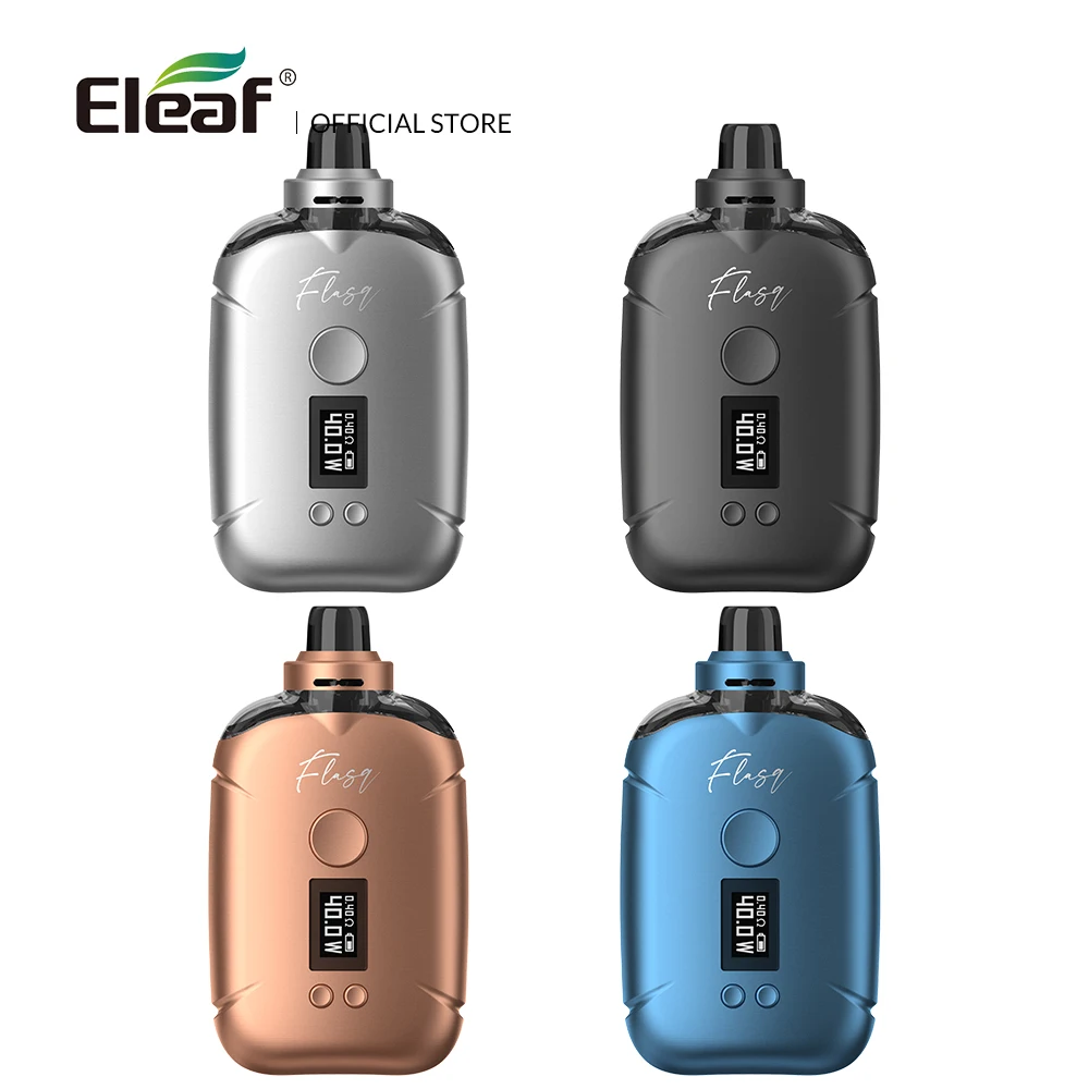

Original Eleaf FlasQ Pod Mod Kit with GTL 0.4ohm Coil/GTL 0.8ohm Coil 1370mAh battery Electronic Cigarette Vape 40W
