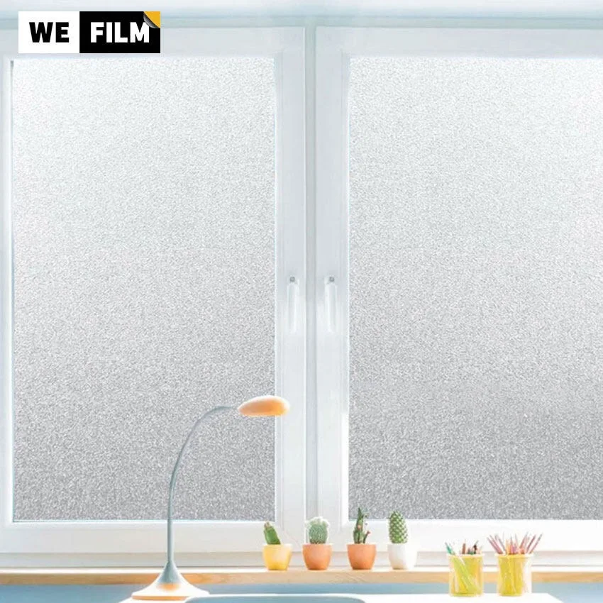 

Privacy Protection Frosted Window Film Waterproof White Frosted Self Adhesive Removable Thicken Glass Sticker for Home,Office